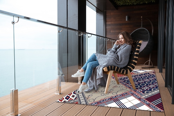 Nowoczesny dywan outdoor Retro mix
