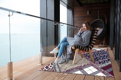 Nowoczesny dywan outdoor Retro mix