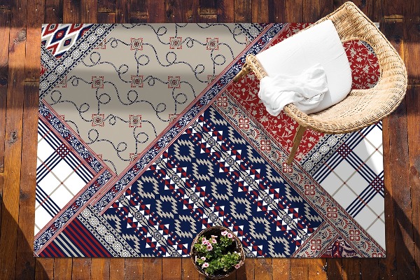 Nowoczesny dywan outdoor Retro mix