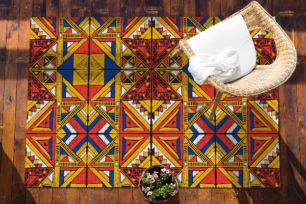 Tarasowy dywan zewnętrzny Kolorowe kafelki