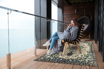 Tarasowy dywan zewnętrzny ozdoby perskie