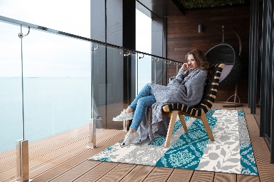 Dywan na taras zewnętrzny Kwiaty mozaikowe