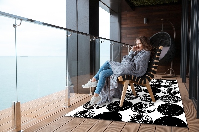 Tarasowy dywan zewnętrzny Czarne koła