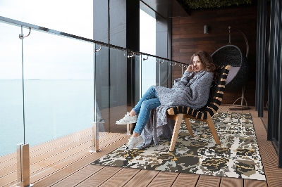 Dywan ogrodowy Abstrakcja retro