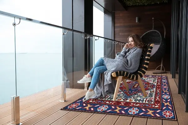Nowoczesny dywan outdoor Ozdoby ludowe