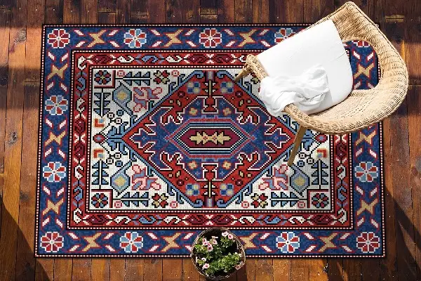 Nowoczesny dywan outdoor Ozdoby ludowe