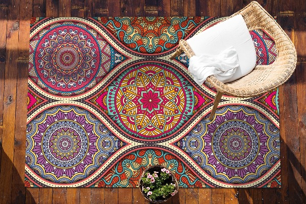 Tarasowy dywan zewnętrzny Kolorowa mandala