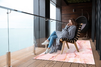Nowoczesny dywan na balkon wzór Różowy marmur