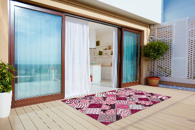 Nowoczesny dywan outdoor wzór Sukulenty kolaż