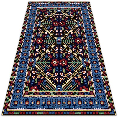 Dywan ogrodowy Geometryczne kwiaty retro