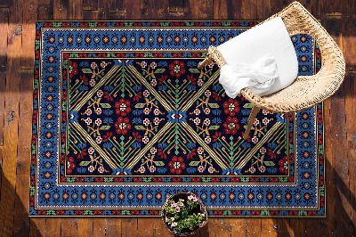Dywan ogrodowy Geometryczne kwiaty retro