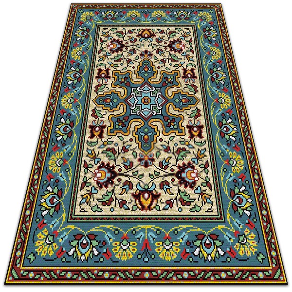 Piękny dywan ogrodowy Kolorowe wzory geometryczne
