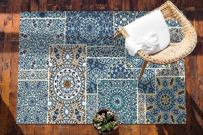 Nowoczesny dywan outdoor Mandala patchwork