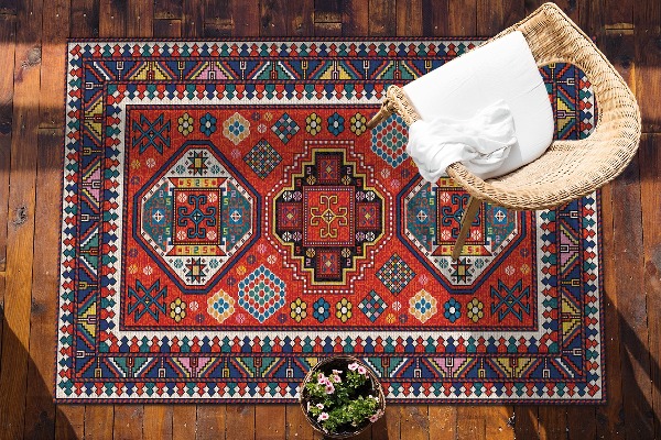 Nowoczesny dywan outdoor Tradycyjny styl ludowy