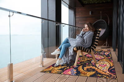 Tarasowy dywan zewnętrzny Kolorowy wzór paisley