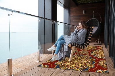 Nowoczesny dywan outdoor Złote wzory