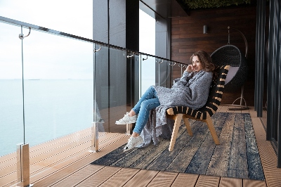 Dywan ogrodowy Ciemne deski