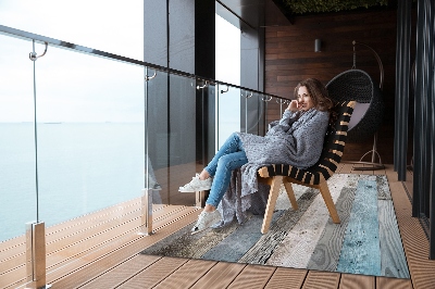 Nowoczesny dywan outdoor Stare deski