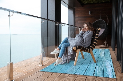 Tarasowy dywan zewnętrzny Niebieski