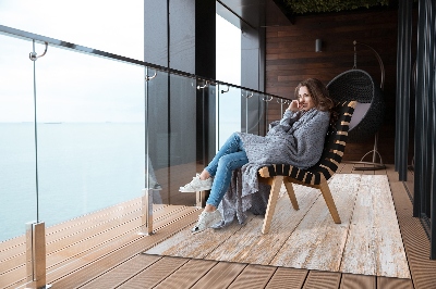 Nowoczesny dywan outdoor Stare deski