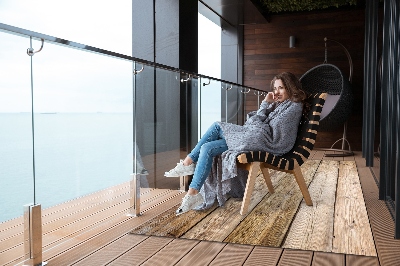 Nowoczesny dywan outdoor Talerze