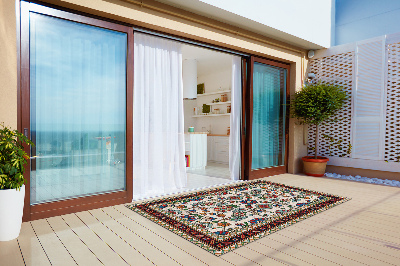Dywan balkonowy wzór Florystyczna mozaika