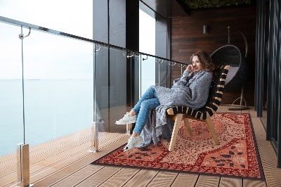 Dywan na taras zewnętrzny Wzór wieńca kwiatowego