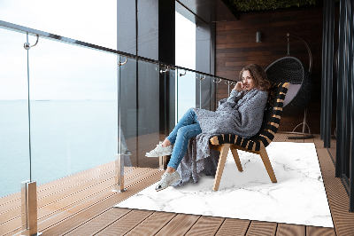 Tarasowy dywan zewnętrzny Marmur czarno-biały