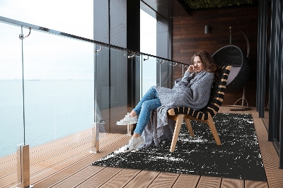 Dywan na taras zewnętrzny Czarny porysowany beton