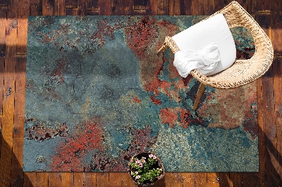 Nowoczesny dywan outdoor Skorodowany metal