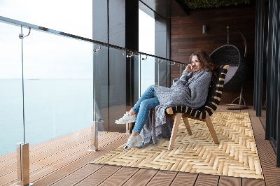 Tarasowy dywan zewnętrzny Tekstura trzciny