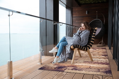 Tarasowy dywan zewnętrzny Wzór deski