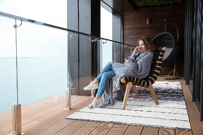 Dywan na taras zewnętrzny Kolorowe paski