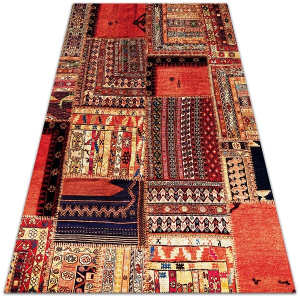 Nowoczesny dywan outdoor Abstrakcja patchworkowa