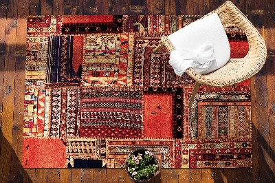 Nowoczesny dywan outdoor Abstrakcja patchworkowa