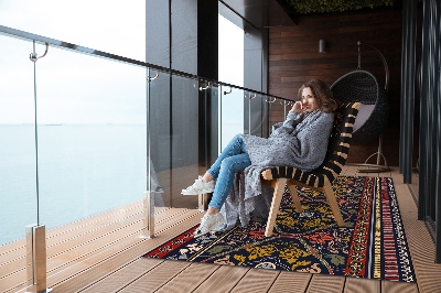 Dywan ogrodowy Kwiatowy wzór boho