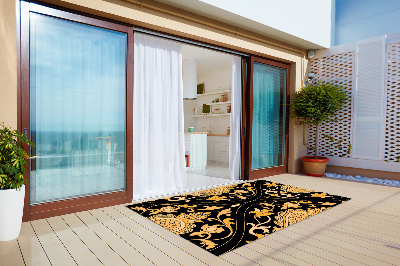 Nowoczesny dywan outdoor wzór Złoty adamaszek