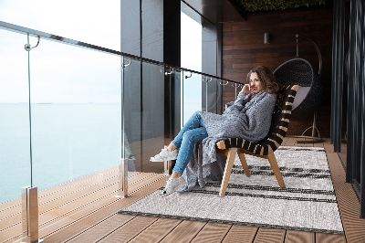 Tarasowy dywan zewnętrzny Szare linie