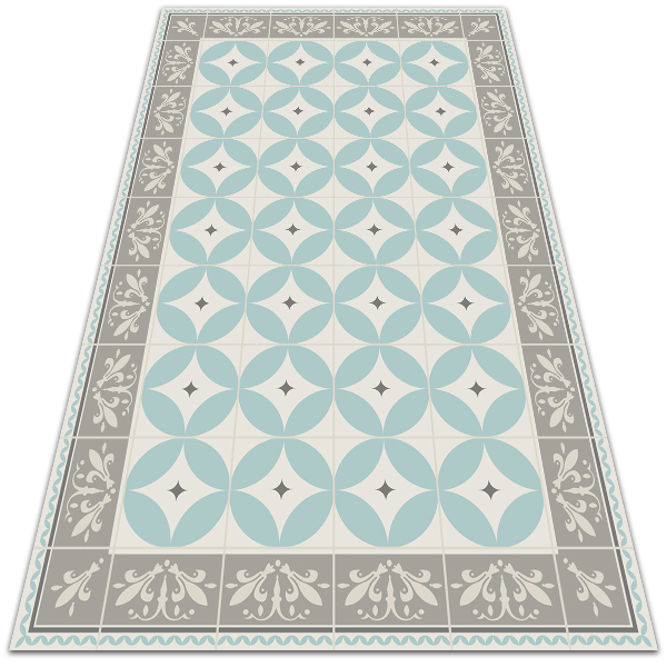 Nowoczesny dywan outdoor Płytki i koła