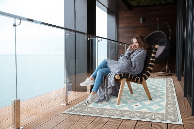 Nowoczesny dywan outdoor Płytki i koła