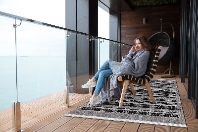 Dywan na taras zewnętrzny Czarne paski