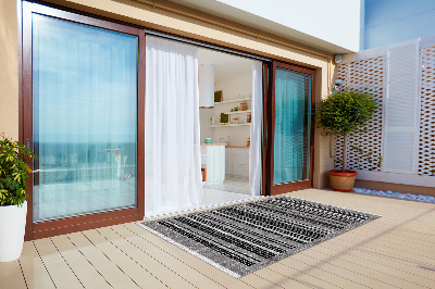 Dywan na taras zewnętrzny Czarne paski