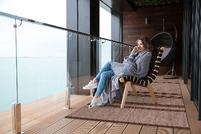 Dywan ogrodowy Brązowy w liniach