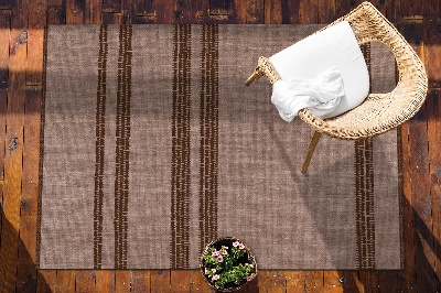 Nowoczesny dywan outdoor wzór Brązowy w linie
