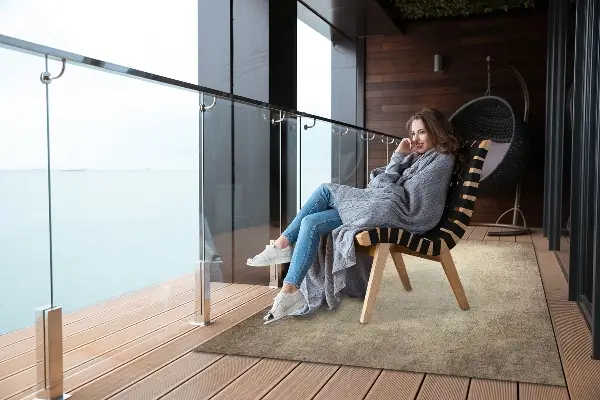 Nowoczesny dywan outdoor Beton pustynny