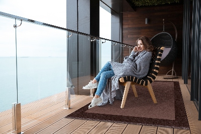 Dywan ogrodowy Brązowa rama