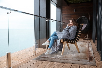 Tarasowy dywan zewnętrzny Rdzawy liść