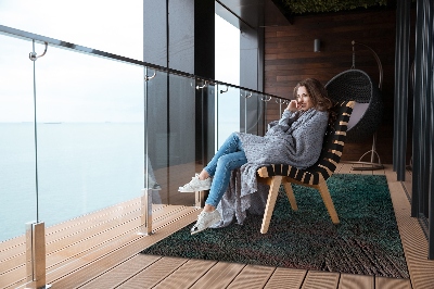 Tarasowy dywan zewnętrzny Zielono-brązowy beton