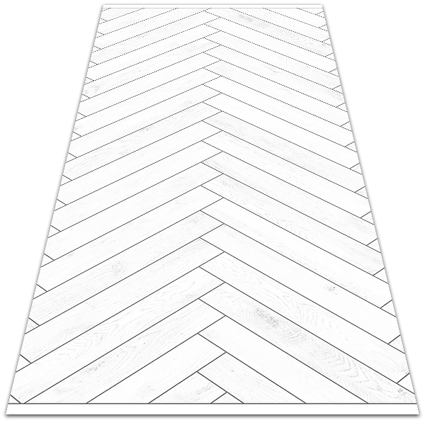 Nowoczesny dywan outdoor Białe deski