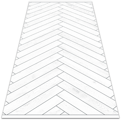 Nowoczesny dywan outdoor Białe deski